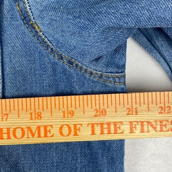 Davids Bridal Bride Jacket Womens Large Blue Embroidered Floral Denim Jacket - Picture 11 of 14